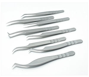 Pincettes à cils personnalisées en acier inoxydable avec isolation de la pointe en fibre pour les outils de cils à ventilateur de volume - Product Image 5