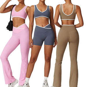 Ropa Deportiva de Pilates Personalizada de Alta Calidad, Ropa Deportiva de Gimnasio, Ropa Deportiva Cruzada de Cintura Alta, Ropa Deportiva para Mujer, Conjunto de Yoga - Product Image 1