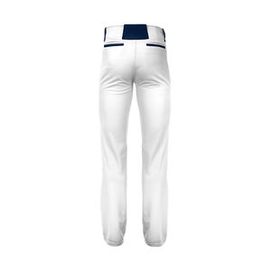 Top Quality Baseball Pants For Youth <b>White</b> Color Loose Fit Full Length Plain Baseball Pants With Zip Fly And <b>Button</b> Closure - Product Image 2