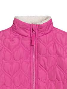 Chaqueta Sherpa floral acolchada para niñas con cierre de cremallera y paneles de piel disponibles en las instalaciones del fabricante RIVIAN. - Product Image 5
