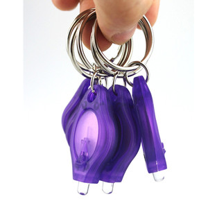 UV mini Keychain LED nhiều màu đèn pin Torch ánh sáng đèn trắng và tím Key Ring ánh sáng UV keyholder Đèn pin tia cực tím - Product Image 5