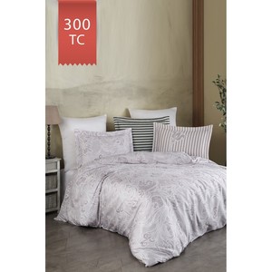 Varol Royal Luxury Floral Satin Duvet Cover <b>Set</b> 300TC Available in King and Twin Sizes Single <b>Comforter</b> - Product Image 3