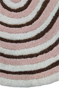 Tapis d'intérieur moderne à motif abstrait en boucle |   Tapis fait main |   Tapis de sol pour salon beige et marron neutre - Product Image 2