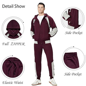 Chándal de equipo de fútbol personalizable color sólido transpirable servicio OEM a prueba de viento - Product Image 4