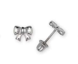 Boucles d'oreilles délicates à nœud solide en argent sterling 925 jaune ou blanc, bijoux en plaqué or 14 carats - Product Image 2