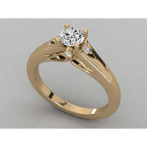 Bague solitaire en or 18 carats avec diamant brillant cultivé en laboratoire, élégante et luxueuse - Product Image 3