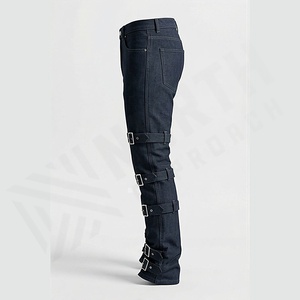 Pantalones Vaqueros de Moda para Hombre, Estilo Europeo y Americano, Diseño Deportivo con Cierre, Estilo Casual - Product Image 3