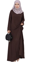 Nouvelle Abaya Islamique Élégante et Respirante en Lin pour Femme, Robe Longue Traditionnelle Musulmane Vintage à Manches Longues, Style Arabe Printemps