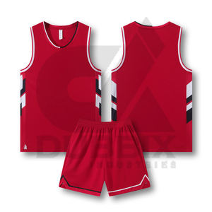 Custom Wholesale Reversible <b>Basketball</b> Jersey Singlets Vests Set Retro Sublimation Design <b>Kids</b> Men <b>Basketball</b> Wear - Product Image 2