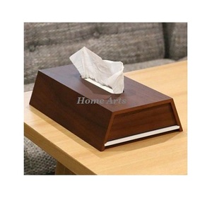 Boîte à mouchoirs en bois au design admirable avec du papier de soie de la plus haute qualité de couleur marron pour un usage domestique et hôtelier - Product Image 2