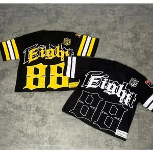 Venta al por mayor 300g DTG impreso gráfico personalizado Camiseta 100% algodón Hombre Boxy ajustado ropa de calle de gran tamaño - Product Image 5