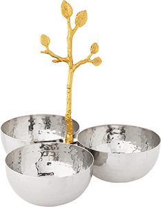 Ensemble de deux bols de service en métal faits à la main, ustensiles de cuisine classiques, élégants et décoratifs en gros, ensemble de deux bols de service indiens - Product Image 5