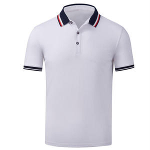 Chemises polo à manches courtes pour hommes avec logo personnalisé, respirantes, en tissu tricoté 100% polyester, design imprimé, t-shirt polo pour hommes - Product Image 1