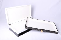 Boîte à chocolat en bois au design de luxe personnalisé Boîte d'emballage en bois de cadeau de chocolat laqué très brillant pour les dattes du Ramadan Fruits secs