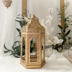Top Seller Gold Metal Moroccan Candle <b>Lantern</b> for Tabletop Home Ramadan Eid Decorative Handmade Candle <b>Lanterns</b> - Product Image 5
