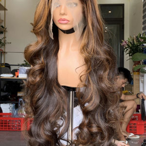 Extensions de cheveux Remy vierges non traités, cuticules alignées, 36 pouces, trame simple, style vagues océaniques ondulées, Vnhl Vietnam - Product Image 1