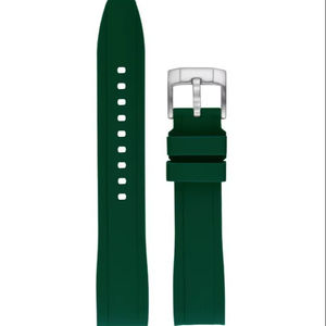 JD371 High Quality Breathable Elastic Green Silicone Smartwatch Band Sports Soft Lightweight Water-Resistant Unisex 18-24mm - Product Image 1