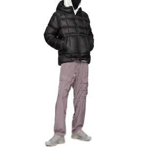 Custom Men Black <b>Thin</b> Waterproof Cropped Bubble <b>Puffer</b> <b>Jacket</b> Quilted Windproof Street Style OEM Wholesale - Product Image 6