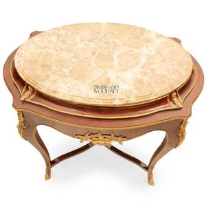 Mesa de Entrada Clásica de Lujo, Delgada, de Latón y Madera - Product Image 2