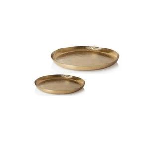 Juego de 2 bandejas de aluminio para servir con asa, perfectas para el hogar, hoteles y restaurantes, aperitivos y bebidas de mesa - Product Image 2