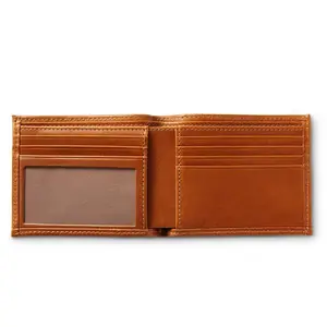 Men Wallet Card Bag Large Men's Business high quality genuine Man Leather Wallet custom made leather