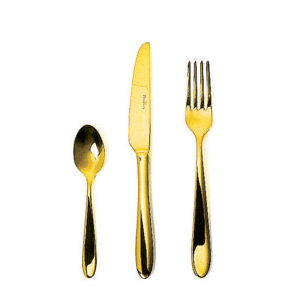 Ensemble de couverts de style nouveau Vaisselle en acier inoxydable doré Ensemble de couverts en métal au design personnalisé créatif - Product Image 1