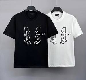T-shirt formel personnalisé pour homme à manches longues, anti-plis, avec imprimé lettres, coupe ample, en coton biologique - Product Image 1