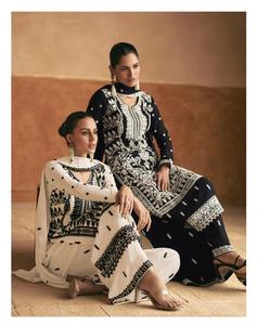 Dernière robe de créateur Robe de designer Premium Chinon Silk Salwar Suit & Dupatta With Embroidery Work Indian Exportateur et fournisseur - Product Image 4