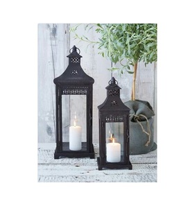 Linterna de hierro de metal ornamental única con detalles exquisitos adecuados para la decoración del jardín de la iluminación del hogar o eventos especiales - Product Image 3