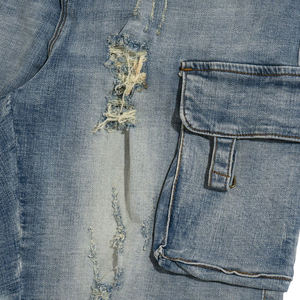 Shorts en jean décontractés pour hommes, dernière conception OEM, écologiques, séchage rapide, couleur unie, haute qualité, style streetwear, prix abordable - Product Image 5