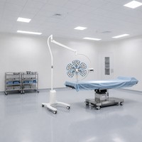 Mobile LED-Operationsleuchte mit Rollständer, Wiederaufladbarem Akku und Notfallfunktion für Tierkliniken und Chirurgie