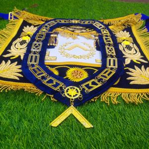 DELANTAL MASONIC WORIPFUL MASTER AZUL CON COLLAR DE CADENA & - Product Image 3
