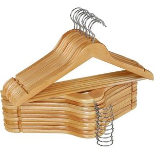 Natural Wooden Cloth Hanger with Non-slip Best Quality for Wardrobe <b>Bathroom</b> Laundry Hotel Decor - Product Image 6