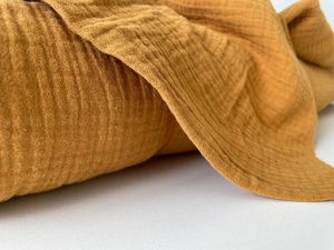 Tissu en gaze de coton mousseline biologique en gros, 100% coton, double largeur, tissé 40''/101cm, teint sur mesure, pour rideaux et housses de coussin, pour garçons - Product Image 3