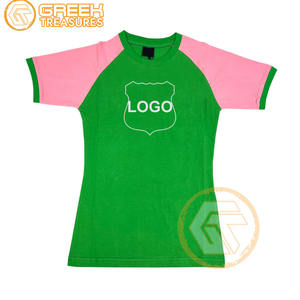 Vente en gros Alpha | Kapa T-shirt pour femme Vêtements de sororité Jersey de coton T-shirt respirant de haute qualité Alpha Vêtements grecs pour femme - Product Image 6