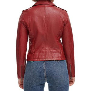 Moda Elegante ropa de invierno cremallera chaquetas de cuero negro para mujeres mejor y último diseño chaquetas de cuero para mujeres - Product Image 4