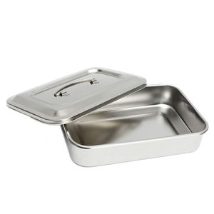 ที่วางเครื่องใช้ในห้องปฏิบัติการถาดสเตนเลสสตีลทางการแพทย์ที่มีฝาปิดและด้ามจับ - Product Image 6