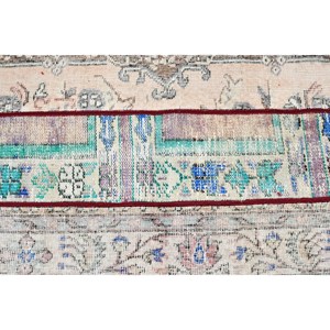 Vintage Rug, 2.2x6.2 ft <b>Runner</b> Rug, <b>Red</b> Floral Wool Turkish Rug - Product Image 5