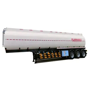 3 4 Axle 45000 Liters Gas Milk Oil Tanks Semi Trailer Carbon Steel Crude Palm Oil Water Tanker Fuel Tanker Trailer