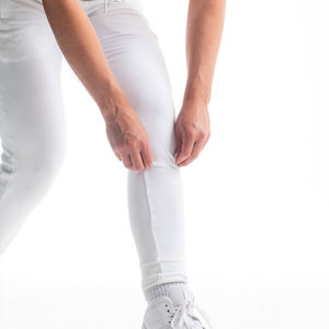 Pantalones deportivos blancos para hombre, ajustados, elásticos, para estar en casa, entrenar, con cintura elástica, mezcla de algodón suave, elegantes y modernos - Product Image 2