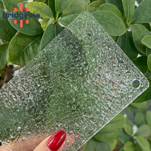 Plaque acrylique texturée effet vague d'eau transparente, vente directe usine, 3mm 4mm 5mm, découpe laser sur mesure pour décoration intérieure et cloisons de meubles - Product Image 4
