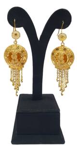 ชุดเครื่องประดับแฟชั่นแบบ24KT ชุบทองขนาด5กรัมสร้อยคอยาวต่างหูสร้อยข้อมือแหวนสำหรับงานแต่งงานและงานเลี้ยง - Product Image 4