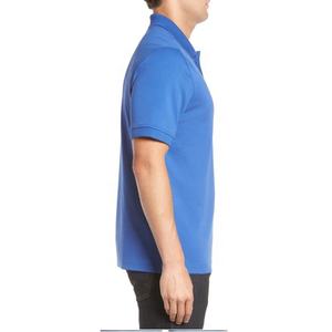 Camisas Polo ajustadas para hombre 95% algodón 5% Spandex tejido de punto cuello alto manga corta logotipo personalizado precio de fabricación - Product Image 3