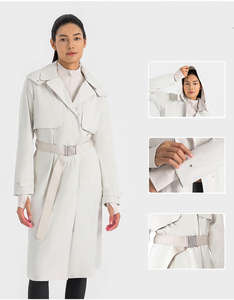 Vêtements de sport pour femmes, veste coupe-vent longue amovible - Tenues de sport imperméables et coupe-vent pour femmes - Product Image 4