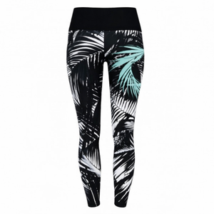 Leggings de Yoga de Compresión para Mujer, Diseño de Hoja de Palma, Ropa Deportiva Activa - Product Image 3