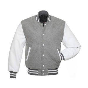Personalizable Varsity chaqueta de cuero para hombres mujeres bordado Chenille Patchwork acolchado forro CollegeBaseballjacket para hombres - Product Image 4