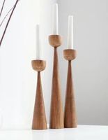 Support de bougie en bois fait main, décoration d'intérieur moderne et luxueuse, personnalisable, pour Noël, Pâques, et événements religieux