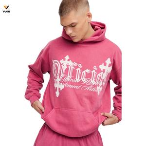 Conjunto de Sudadera con Capucha y Pantalones de Chándal de Algodón 100% Pesado Personalizado para Hombre, Talla Grande, de 2 Piezas, para Invierno - Product Image 5