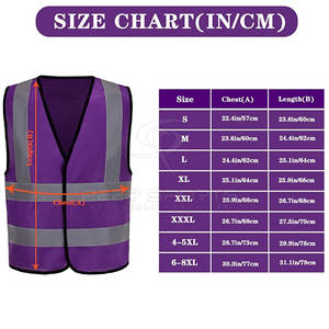 Chaleco de seguridad de poliéster duradero con color brillante y chaleco de seguridad de fácil Sujeción con costuras fuertes y tela flexible - Product Image 6