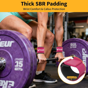 Sangles de poignet de musculation robustes en gros personnalisées pour soulever des poids lourds, musculation, entraînement en salle de sport avec crochet en acier - Product Image 4